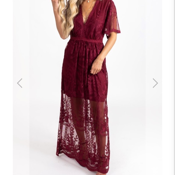 New Wine color Maxi dress - Picture 2 of 13